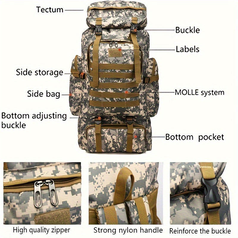 1pc Outdoor Backpack for Camping and Hiking Travel Backpack Mens Backpacks -Great Gift Idea