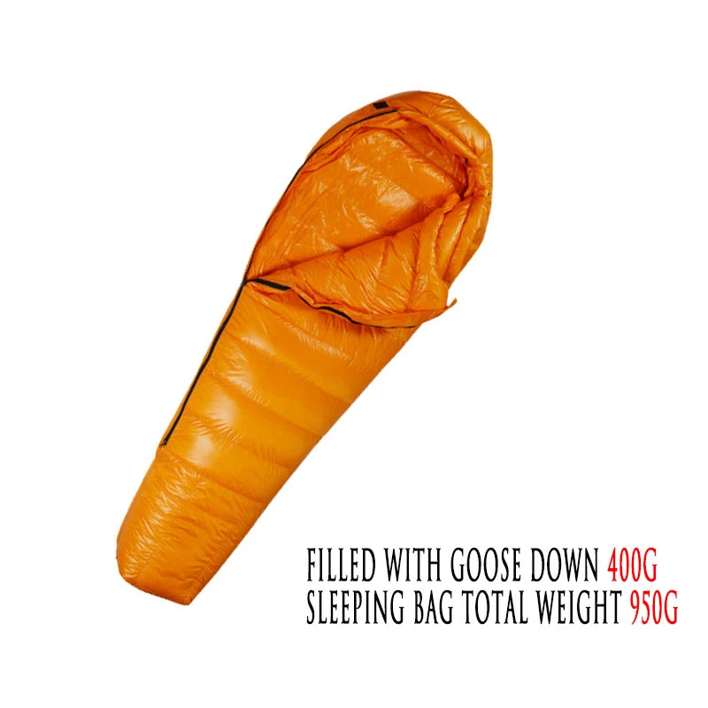 Ultralight Goose Down Sleeping Bag - 95% Fill 800+ Fluffiness