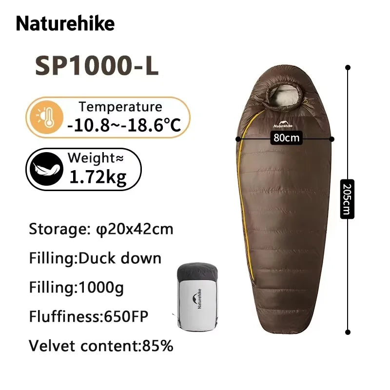 Waterproof Duck Down Mummy Sleeping Bag