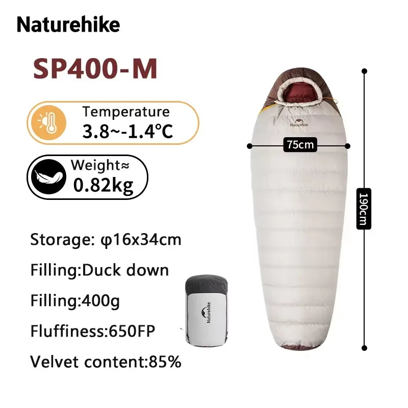 Waterproof Duck Down Mummy Sleeping Bag