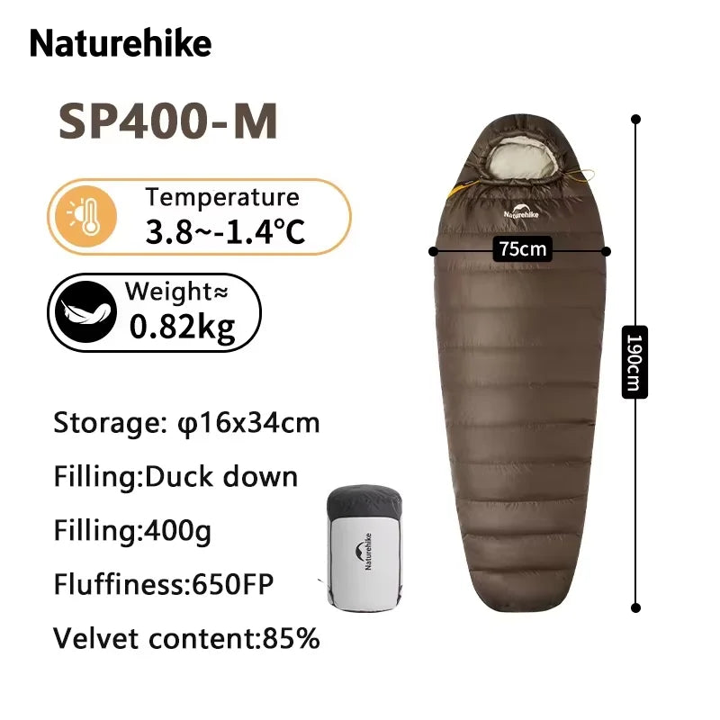 Waterproof Duck Down Mummy Sleeping Bag
