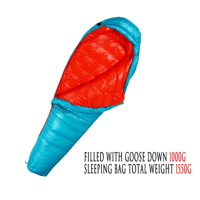 Ultralight Goose Down Sleeping Bag - 95% Fill 800+ Fluffiness