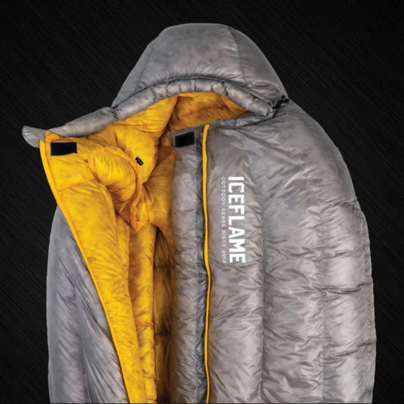 ICE FLAME 800FP Duck Down Mummy Sleeping Bag - Ultralight 10D