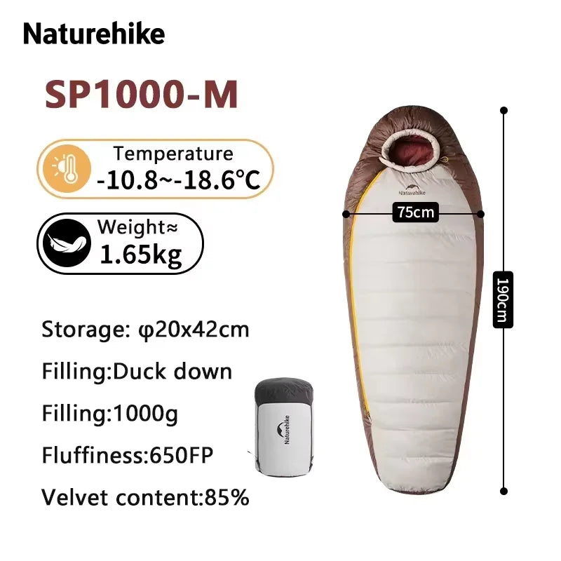 Waterproof Duck Down Mummy Sleeping Bag