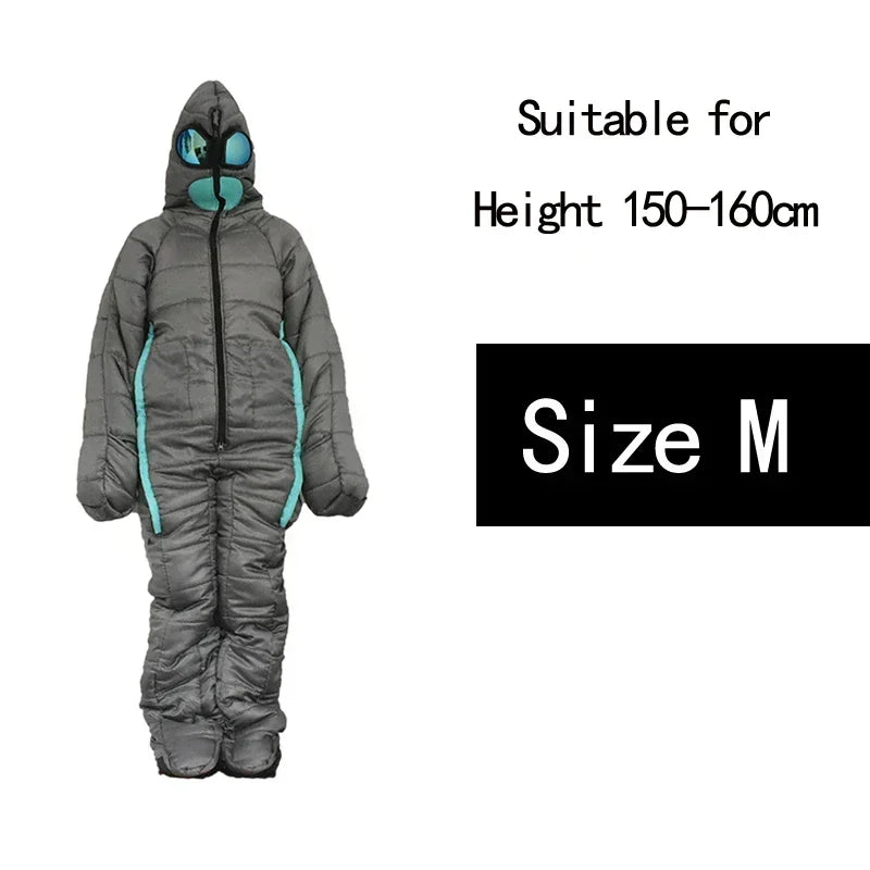 Wearable Full Body Sleeping Bag - Alien Walking Pouch