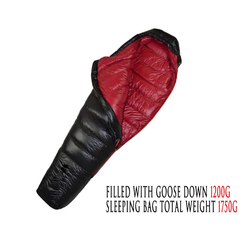 Ultralight Goose Down Sleeping Bag - 95% Fill 800+ Fluffiness