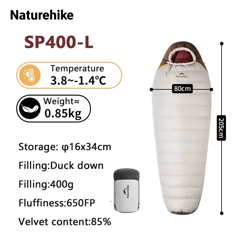 Waterproof Duck Down Mummy Sleeping Bag